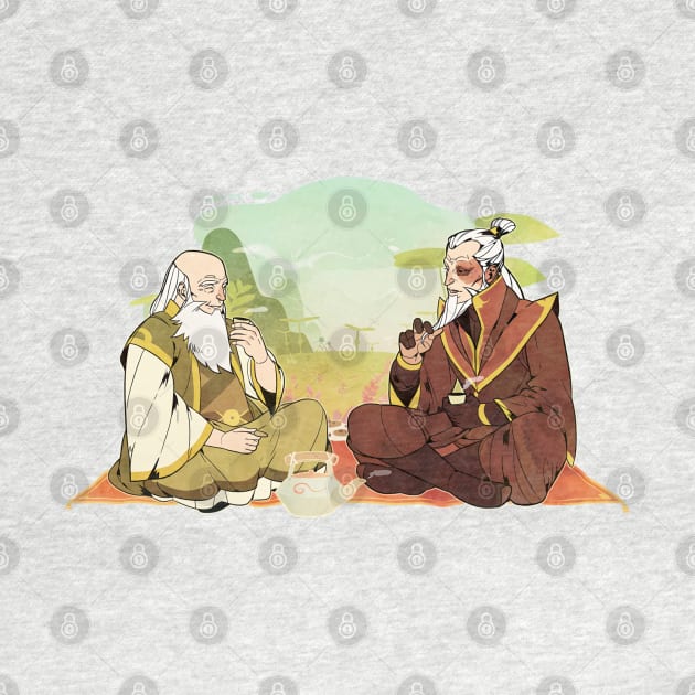 uncle iroh and king fires by sadistenan